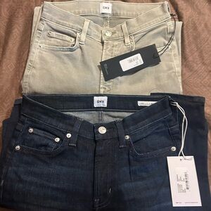 - 2 different Edwin jeans one is sage